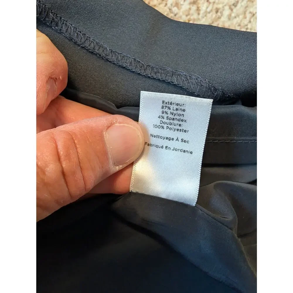 Talbots Woman Petites Size 18WP Color Black Back Zip Pencil Skirt Back Vent